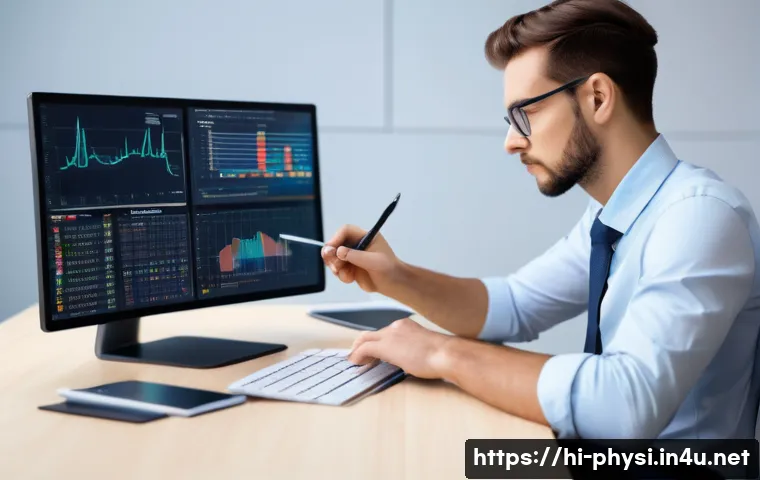 물리학자 이직 성공 전략 - **Prompt 1: The Analytical Data Scientist**
    "A young adult, with a focused and determined expres...