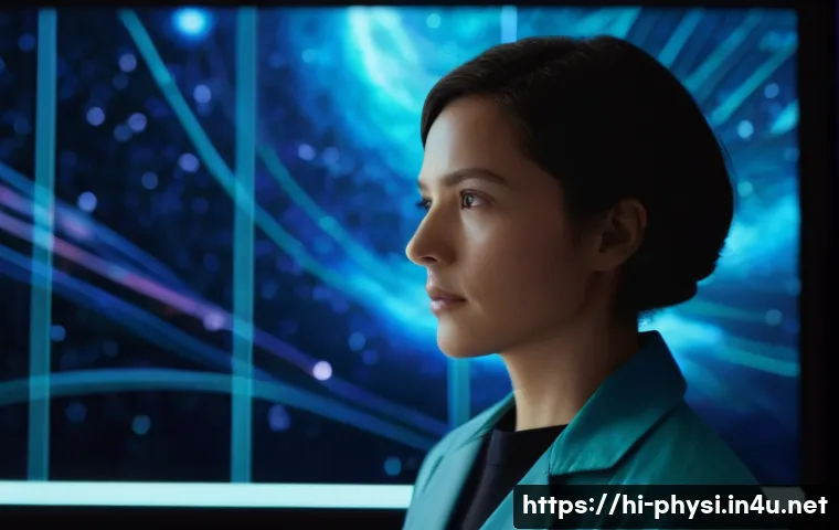 물리학자로서 자부심 가지기 - **Prompt 1: The Cosmic Investigator**
    "A female physicist in her early 30s, with short, neatly s...