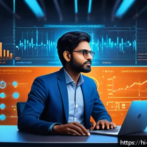 물리학 학위로 갈 수 있는 비전통적 경로 - A vibrant digital workspace featuring a young Indian physicist dressed in smart casual attire, worki...