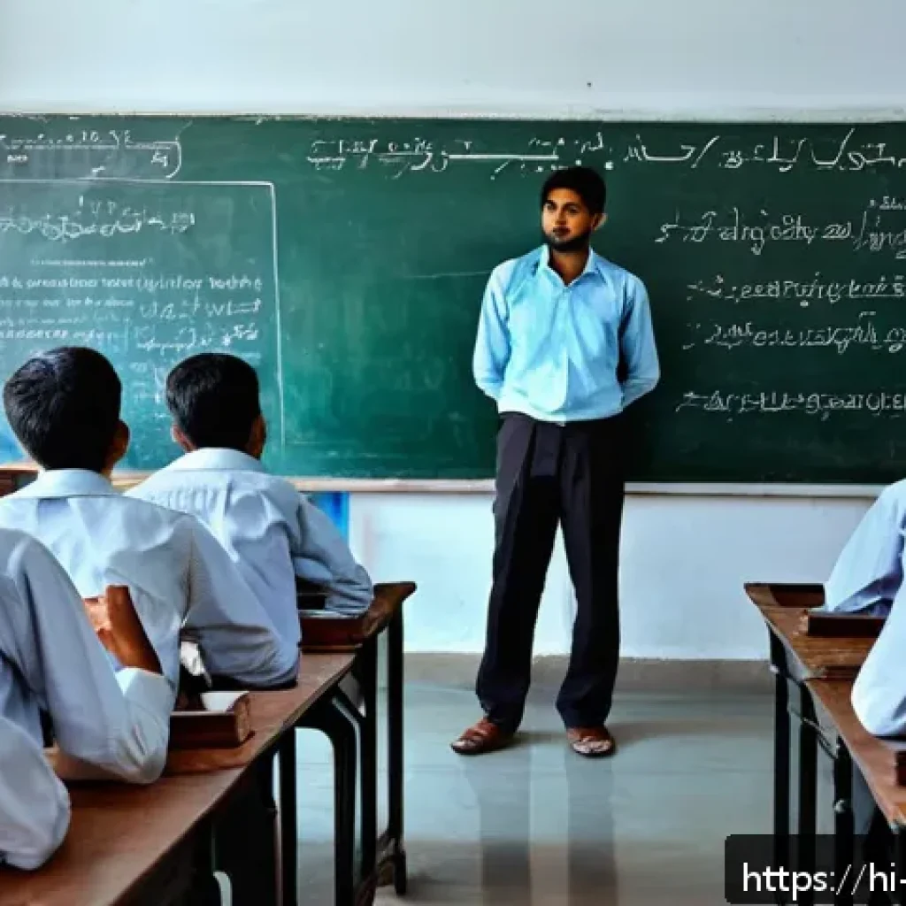 물리학과 물리 교사 되는 법 - A detailed classroom scene in an Indian school setting, featuring a young Hindi-speaking physics tea...